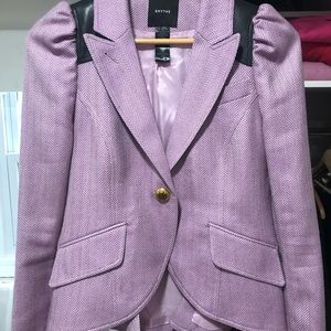 Smythe pink herringbone blazer